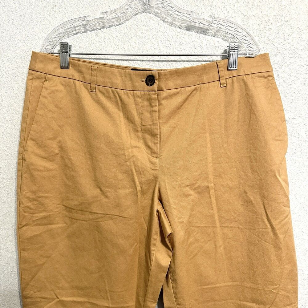 Wildfang Essential Trouser Women’s 14 Camel Tan Chino Straight Leg Pants NWT - Picture 2 of 13